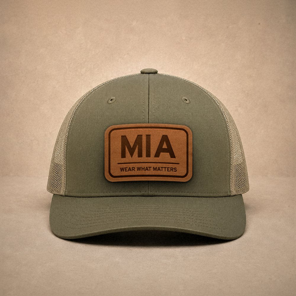Moss Miami hats — Miami MIA Leather Patch Trucker Hat