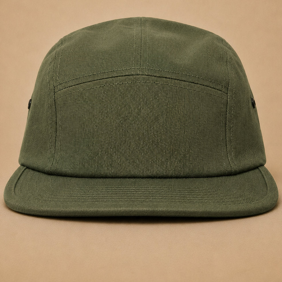 Olive custom jockey hats — Custom Leather Patch Jockey Hat