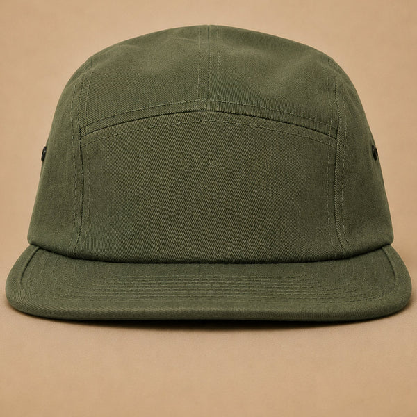 Olive custom jockey hats — Custom Leather Patch Jockey Hat